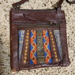 Fossil patchwork crossbody